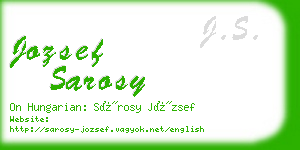 jozsef sarosy business card